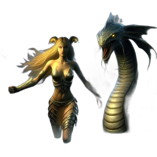 dragon, creature, staff, concept art transparent PNG cut-out