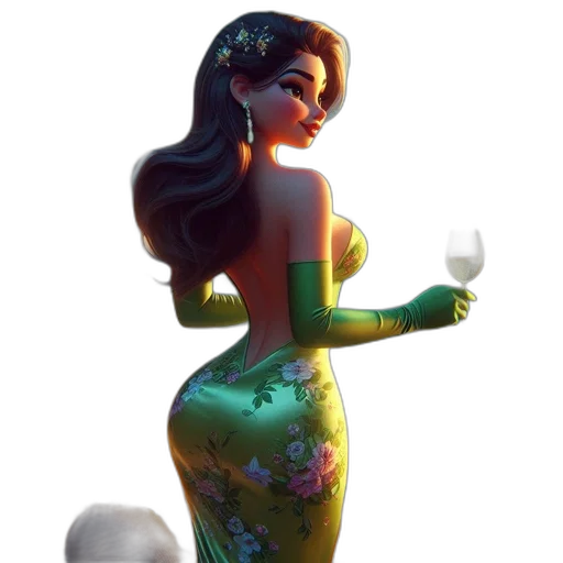 dress, concept art, fantasy art, 3d render transparent PNG cut-out