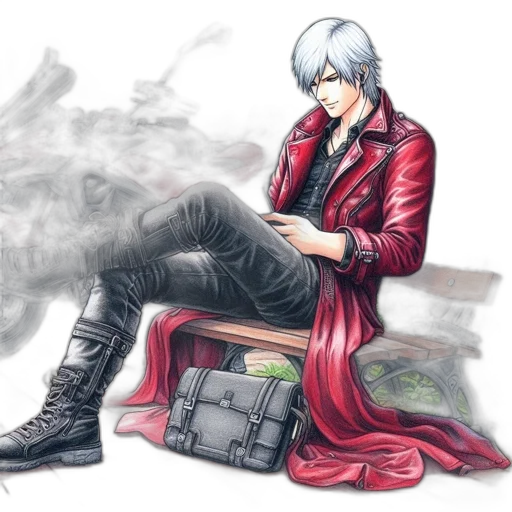 jacket, weapon, concept art, fantasy art transparent PNG cut-out