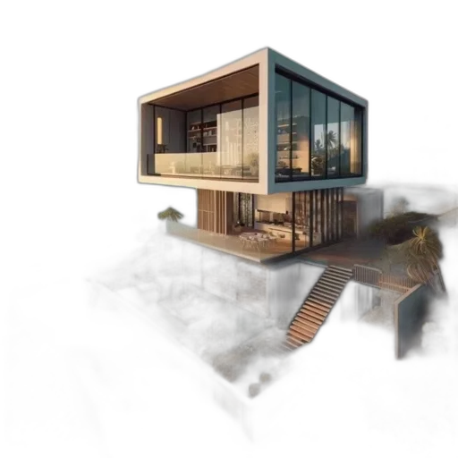 furniture, building, 3d render, concept art transparent PNG cut-out