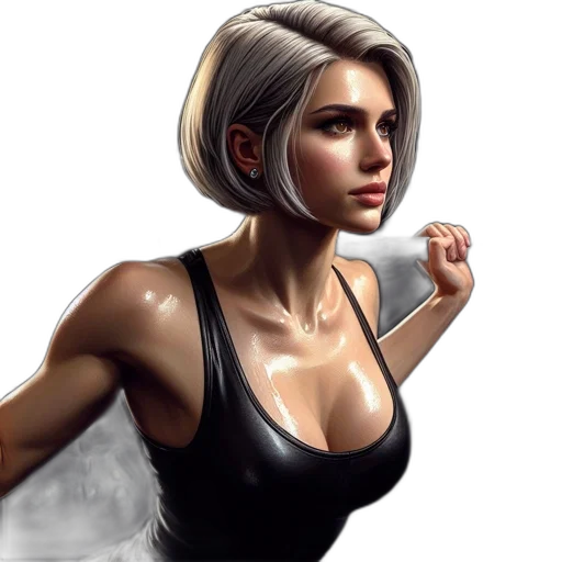 face, comic book art, photorealistic, fantasy art transparent PNG cut-out