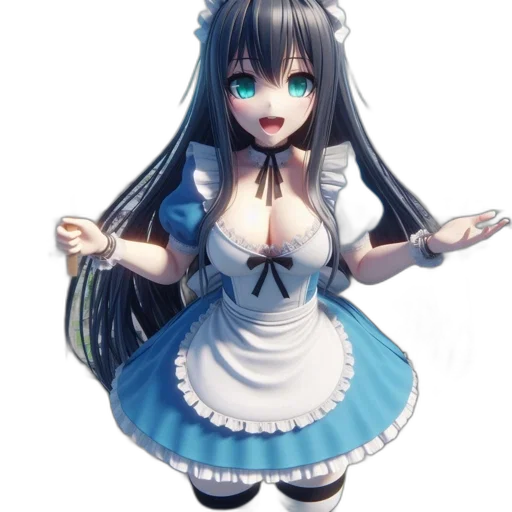 dress, staff, robot, creature transparent PNG cut-out