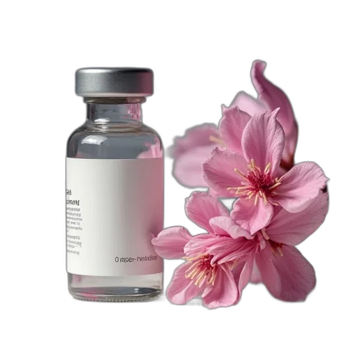 bottle, flower, filled, vaccine transparent PNG cut-out