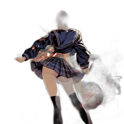 dress, jacket, weapon, staff transparent PNG cut-out