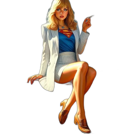 staff, jacket, dress, comic book art transparent PNG cut-out