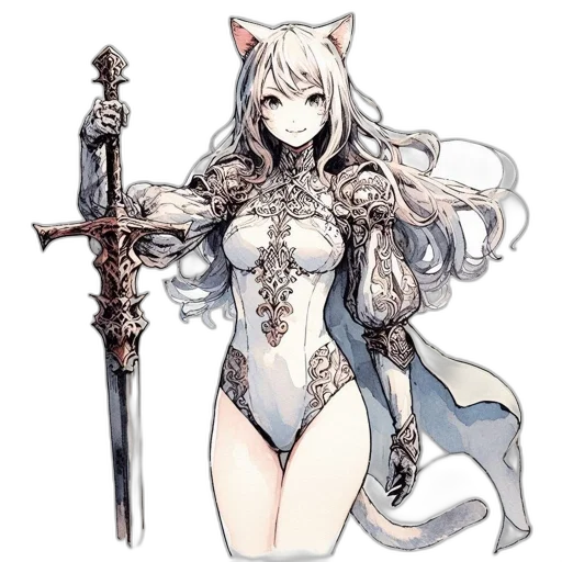 sword, staff, weapon, dress transparent PNG cut-out