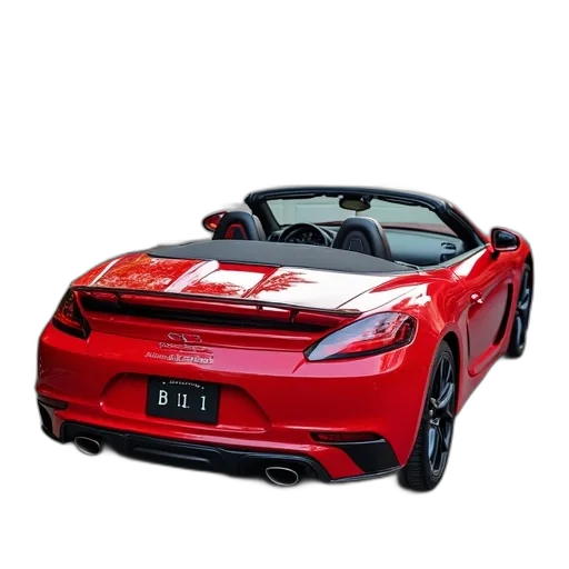 car, 3d render, photorealistic, red transparent PNG cut-out
