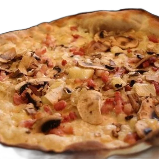 food, delicious-looking, pizza, mushrooms transparent PNG cut-out
