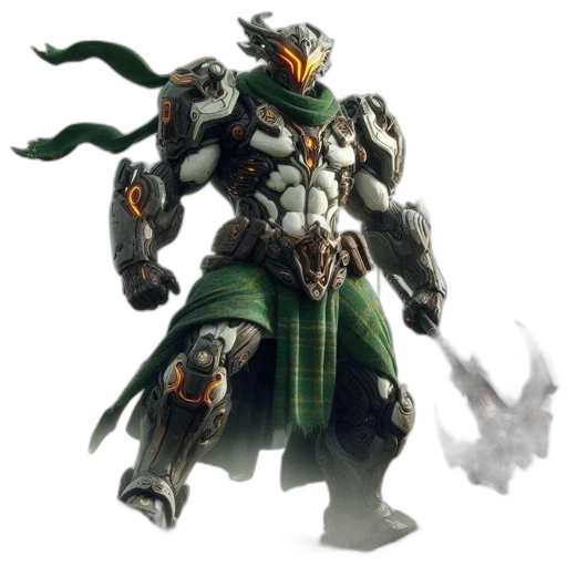 robot, concept art, fantasy art, 3d render transparent PNG cut-out