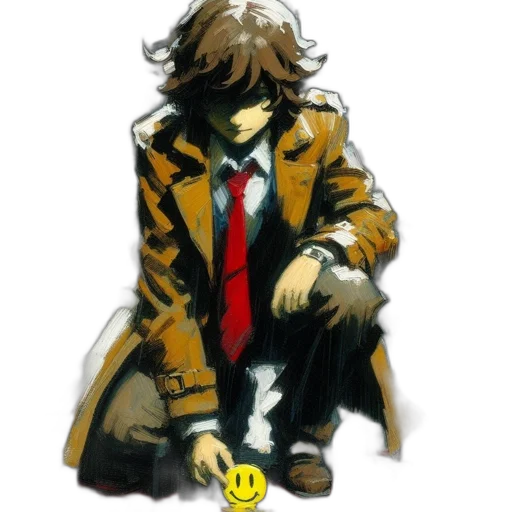 jacket, mask, staff, face transparent PNG cut-out