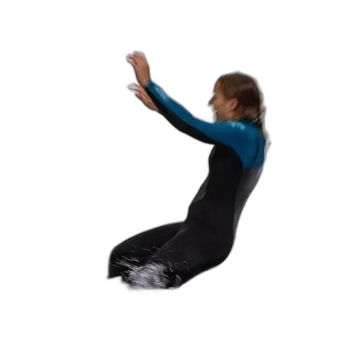 dress, person, wetsuit, riding transparent PNG cut-out