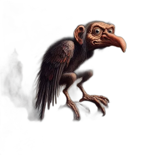 creature, dragon, animal, staff transparent PNG cut-out