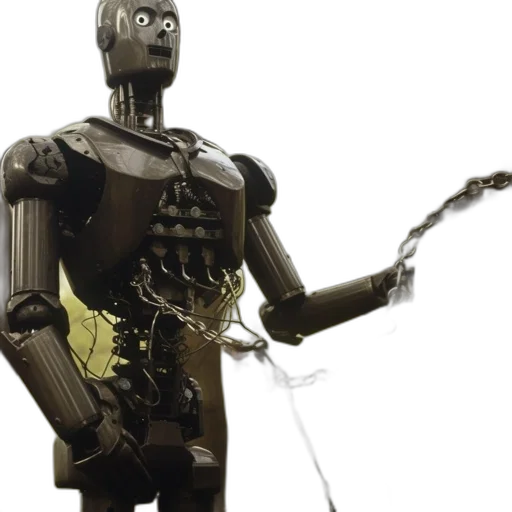 robot, concept art, 3d render, cyberpunk transparent PNG cut-out