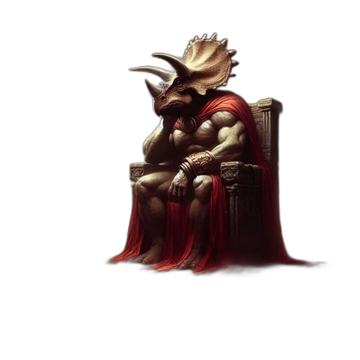 crown, dragon, mask, staff transparent PNG cut-out