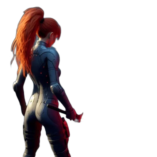 jacket, weapon, concept art, 3d render transparent PNG cut-out