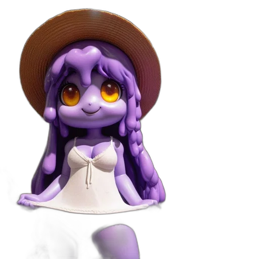 hat, creature, flower, dress transparent PNG cut-out