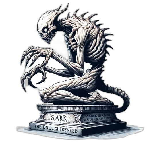dragon, creature, sword, concept art transparent PNG cut-out