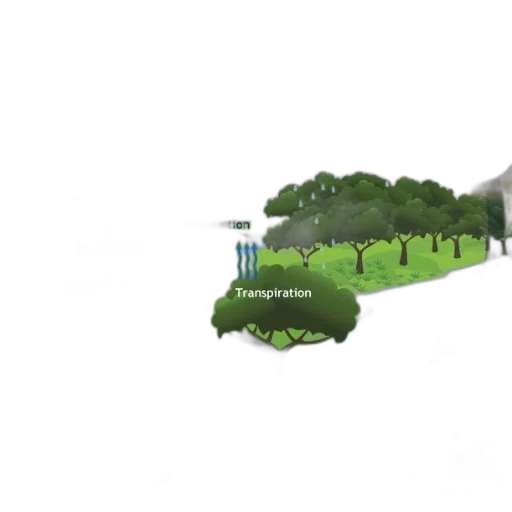 building, tree, 3d render, concept art transparent PNG cut-out