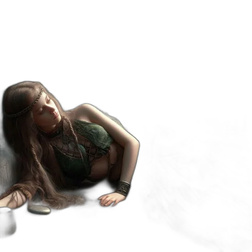 dress, creature, photorealistic, fantasy art transparent PNG cut-out
