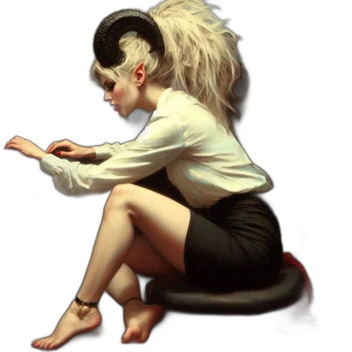 hair, staff, dress, face transparent PNG cut-out