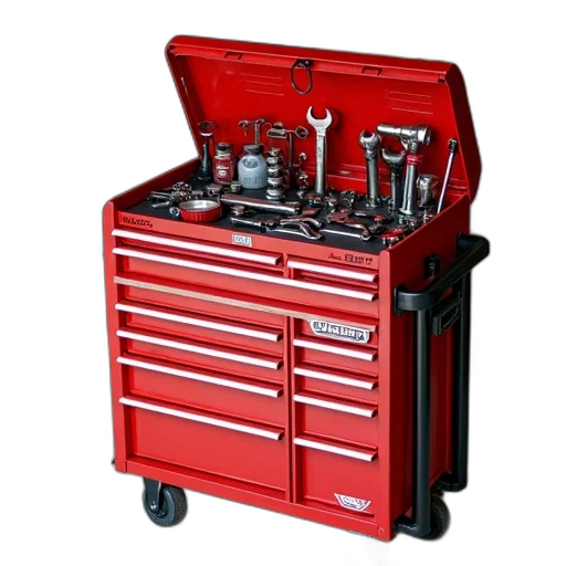 furniture, staff, red, toolbox transparent PNG cut-out