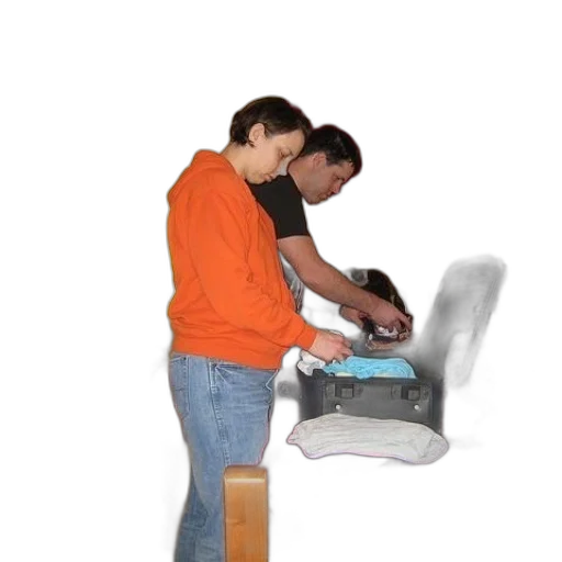 staff, furniture, jacket, robot transparent PNG cut-out