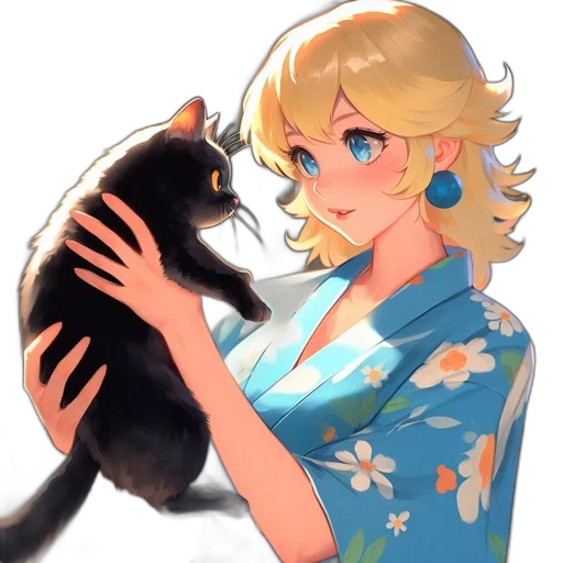 dress, animal, anime, pixel art transparent PNG cut-out