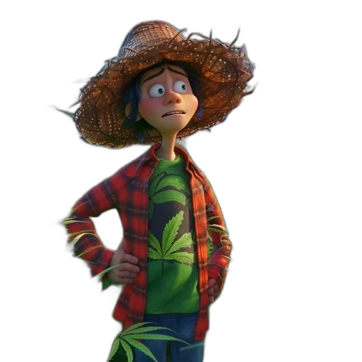hat, jacket, staff, dress transparent PNG cut-out