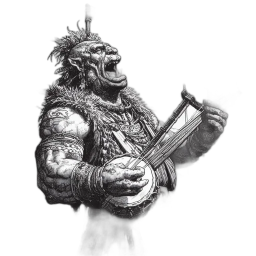 creature, staff, face, weapon transparent PNG cut-out