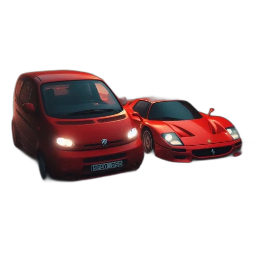 car, 3d render, photorealistic, concept art transparent PNG cut-out