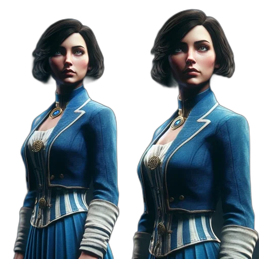 jacket, dress, face, concept art transparent PNG cut-out