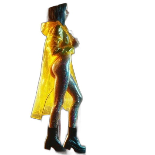 jacket, dress, staff, robot transparent PNG cut-out