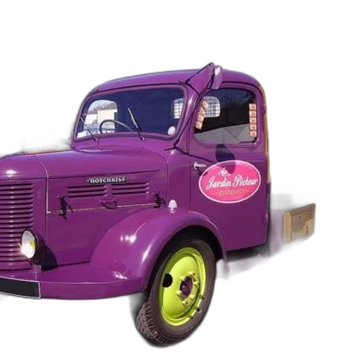 car, 3d render, vintage, purple transparent PNG cut-out