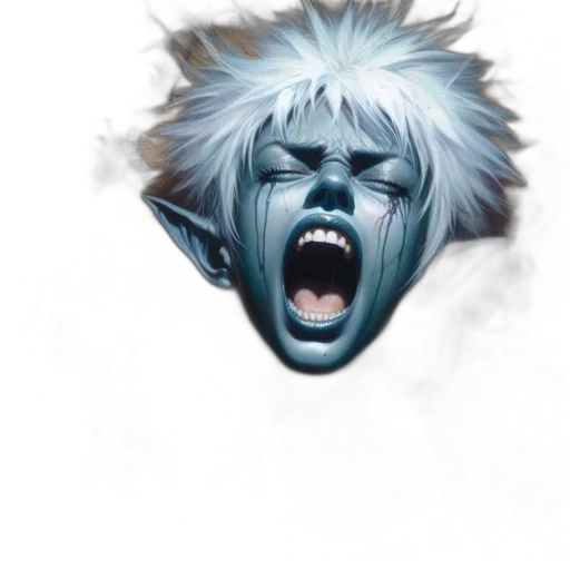 face, creature, mask, hair transparent PNG cut-out