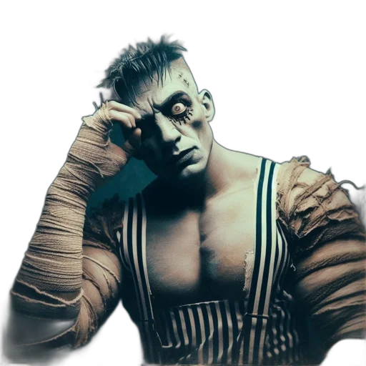 mask, creature, jacket, face transparent PNG cut-out