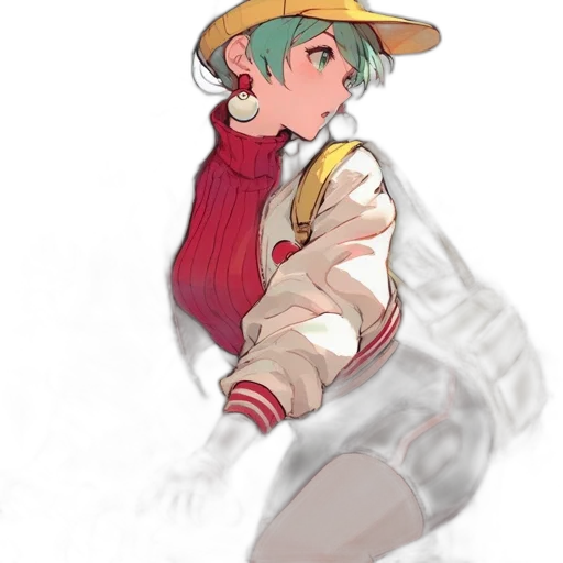hat, jacket, creature, weapon transparent PNG cut-out