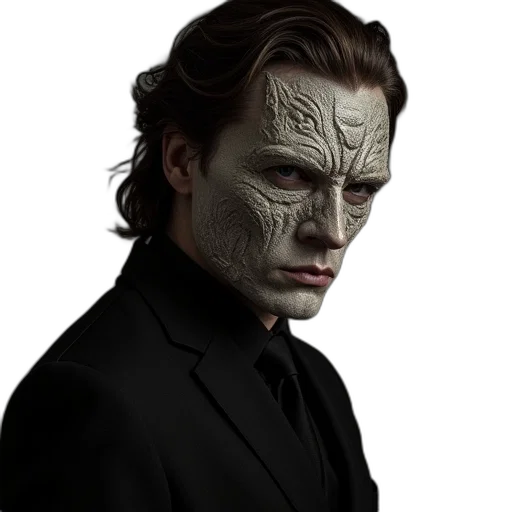 mask, face, creature, photorealistic transparent PNG cut-out