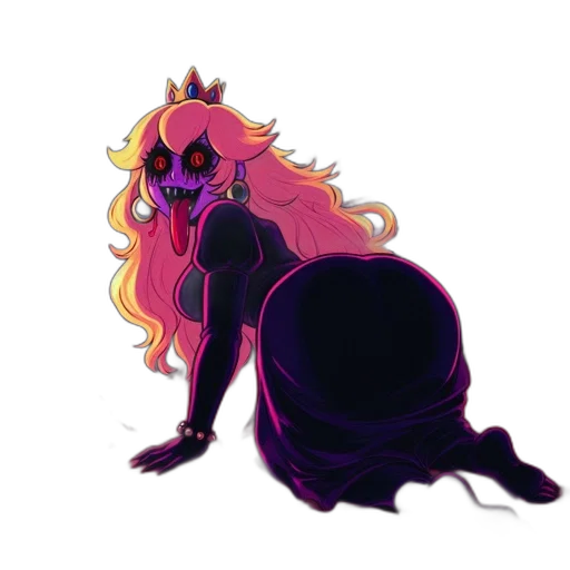 creature, crown, dress, hair transparent PNG cut-out