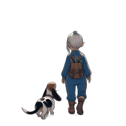 animal, creature, staff, jacket transparent PNG cut-out