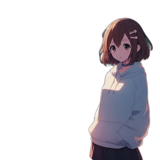 jacket, dress, creature, weapon transparent PNG cut-out