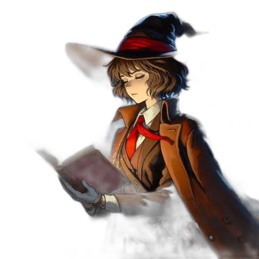 hat, staff, jacket, face transparent PNG cut-out