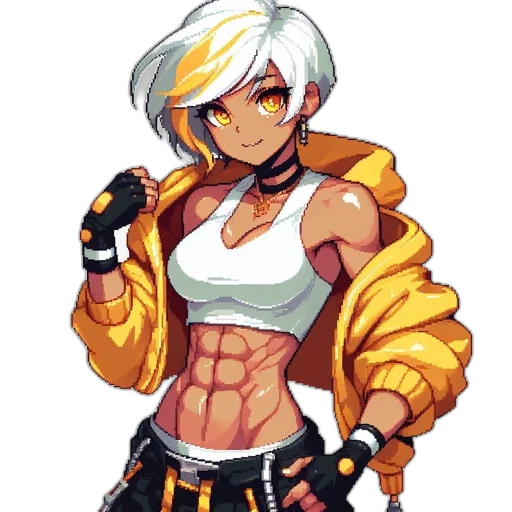 jacket, pixel art, cyberpunk, concept art transparent PNG cut-out