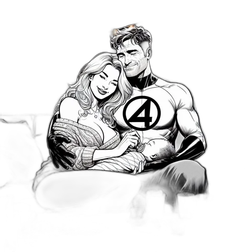 comic book art, concept art, pencil sketch, fantasy art transparent PNG cut-out