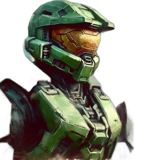 robot, face, concept art, 3d render transparent PNG cut-out