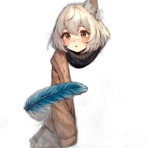 creature, staff, dress, hair transparent PNG cut-out