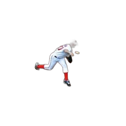 baseball, player, red, white transparent PNG cut-out