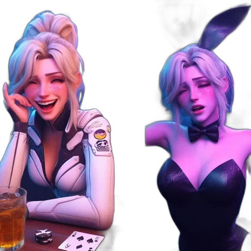 concept art, cyberpunk, 3d render, fantasy art transparent PNG cut-out