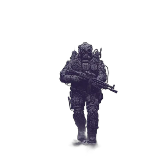 weapon, robot, staff, creature transparent PNG cut-out