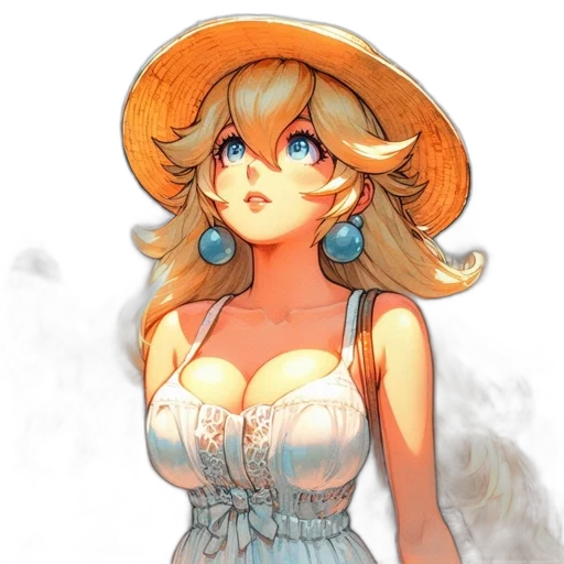 dress, hat, crown, watercolor transparent PNG cut-out