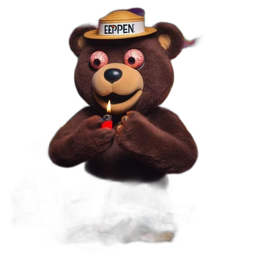 hat, staff, jacket, 3d render transparent PNG cut-out